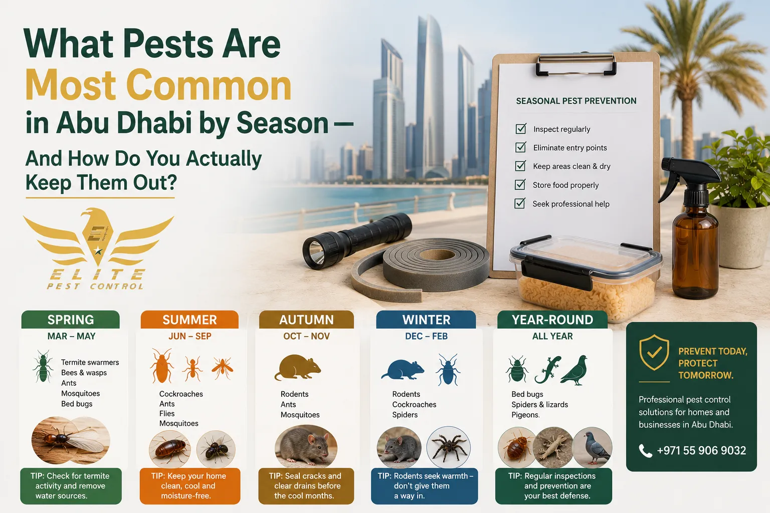 most common pest in their season